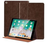 NANRUIL Case for iPad 9th/8th/7th Gen 10.2 Inch Case 2021/2020/2019 Genuine Leather Tablet Protective Case Cover, Auto Wake/Sleep, Dark Brown