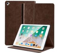 NANRUIL Case for iPad Pro 12.9 Inch 1st/2nd Gen Case 2015/2017 (Model: A1584/A1652/A1670/A1671/A1821) Genuine Leather Tablet Protective Case Cover, Auto Wake/Sleep, Dark Brown