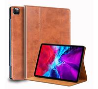 NANRUIL for Ipad Pro 12.9-inch 6th/5th/4th/3rd Gen Case Genuine Leather Cover Protective for 2022/2021/2020/2018,Auto Wake/Sleep.Brown