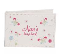 Nan's Brag Book 24 6x4 White Photo Album With Embroidery Detail