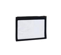 Nanshy Clear Make up Bag - Black Makeup Organiser - Slim Flat Makeup Bag wit Zipper - Clear Pencil Case - Clear Toiletry Bag (Large Capacity, See Through) - 11.5" x 8"