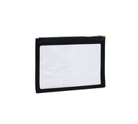 Nanshy Clear Make up Bag - Black Makeup Organiser - Slim Flat Makeup Bag wit Zipper - Clear Pencil Case - Clear Toiletry Bag (Large Capacity, See Through) - 11.5" x 8"