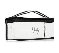 Nanshy Clear Travel Makeup Bag - See Through Travel Toiletry Bag - Clear Travel Toiletries Bag - Clear Makeup Bags (Transparent, Unisex for Men & Women)