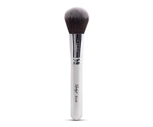 Nanshy Dome Blush Makeup Brush Round Synthetic Taklon Blusher Minerals Powders Cosmetic (Pearlescent White)