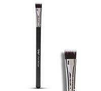 Nanshy Flat Definer Brush - Flat Eyeliner Brush - Flat Eyeshadow Brush - Square Thin Top - Brow Tint - Eyebrow Concealer, Black Wood Handle