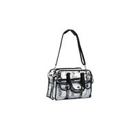 Nanshy Clear Makeup Artist Bag MUA, Large Storage Travel Zip Organiser with Handles, Side Pockets, Shoulder Strap & Compartments, PVC Plastic Vinyl