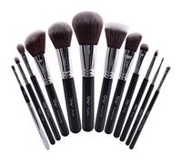 Nanshy Masterful Collection 12-Piece Makeup Brush Set with Soft, Professional Make Up Brushes for Blending, Contouring, Foundation & More - Makeup Artist Must Haves - Vegan & Cruelty-Free - Onyx Black