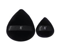 Nanshy Powder Puff For Makeup (Duo Triangle Mini + Large ) In Black Black One Size