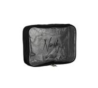 Nanshy Black Travel Cosmetic Makeup Organiser Bag with Clear Transparent Front and Zip - See Through - Great for Airport Cabin Flight Holiday Toiletry