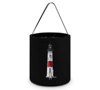 Nantucket Brant Point Lighthouse Cute Halloween Candy Bucket Reusable Collapsible Candies Basket Fabric Tote Bags