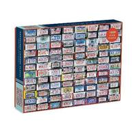 Galison Puzzle Nantucket License Plates 1000-Piece