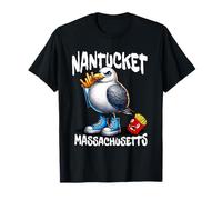 Nantucket Massachusetts Funny Seagull French Fries Souvenir T-Shirt
