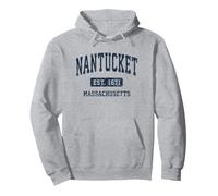 Nantucket Massachusetts MA Vintage Athletic Sports Design Pullover Hoodie