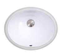 Nantucket Sinks UM-13x10-W 13-Inch by 10-Inch Oval Ceramic Undermount Vanity Sink, White