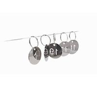 NanTun 30mm 304 Stainless Steel Key Tags with Ring 50 pcs, Hollowed Number ID Tags Key Chain, Numbered Key Rings - 151 to 200