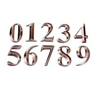 NanTun 3D Bronze House Numbers Mailbox Number 2-Inch Self - Adhesive Stickers for Home Apartment Hotel Warehouse Office School, Numbers 0 to 9