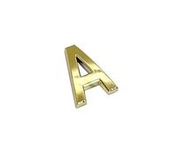 NanTun 3D Gold House Numbers Mailbox Letter A Self-Adhesive 2 Inch Stickers for Doors and Mailboxes Hotel Room Apartment Office Cars Trucks