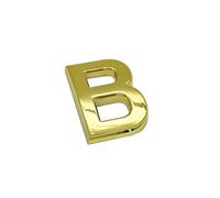 NanTun 3D Gold House Numbers Mailbox Letter B Self-Adhesive 2 Inch Stickers for Doors and Mailboxes Hotel Room Apartment Office Cars Trucks