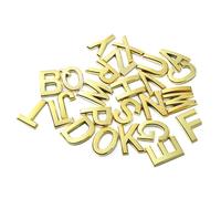 NanTun House Numbers 2inch Gold Mailbox Numbers Self-Adhesive Sticker, Garden Door Mailbox Decor Number Visibility Signage - Letters A to Z