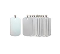 NanTun Rectangle Aluminum Blank Dog Tags, DIY Engraved Cat Dog ID Tags, Personalised Pet Identity Name Tags, Blank Dog tag DIY Carving, Size 46mm x 25mm, Silver 30 pcs