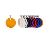 NanTun Round Aluminum Blank Dog Tags, DIY Engraved Cat Dog ID Tags, Personalised Pet Identity Name Tags, Blank Dog tag DIY Carving, Diameter 3cm Mix Colors 12 pcs