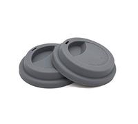 NanTun Silicone Drinking Lid Spill-Proof Cup Lids Reusable Coffee Mug Lids Coffee Cup Covers 2 Pcs - Grey