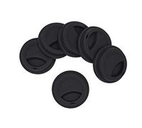 NanTun Silicone Drinking Lid Spill-Proof Cup Lids Reusable Coffee Mug Lids Coffee Cup Covers 6 Pcs - Black