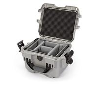 NANUK 908 Waterproof Hard Case with Padded Divider - Silver