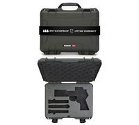 NANUK 910 Waterproof Hard Case w/Foam Insert for Pistol Optic Ready, Olive | NK-7 resin case with foam insert and PowerClaw latches for storage, transport and protection