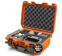 NANUK 915 DJI™ Mini 4 Pro - Waterproof Hard Case with Drone Foam Insert, Crushproof, Portable Travel Case, Made in Canada - Orange (15.8" x 12.1" x 6.8")