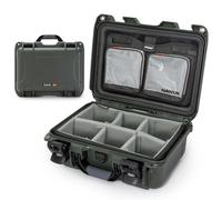 NANUK 915 Pro Photo Kit - Compact Waterproof Travel Camera Hard Case with Padded Dividers, 13.8” x 9.3” x 6.2” - Dustproof and Impact Resistant, Airline Carry-On Approved - Olive