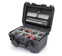 Nanuk 918 Waterproof Carry-on Hard Case with Lid Organizer and Padded Divider - Graphite
