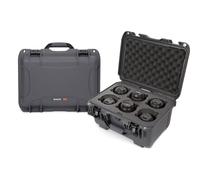 Nanuk 918 Waterproof Hard Case with Custom Foam Insert for 6 Lenses - Graphite