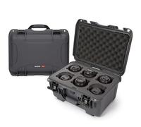 NANUK 918 - Waterproof Protective case for Camera Lenses with Foam Insert for 6 Lenses, Shock-Resistant (43 cm x 33 cm x 24 cm) (Graphite)