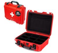 NANUK 920 Waterproof First Aid Box Empty with Lid Organizer & Dividers - Durable Medical First Aid Organizer Case, IP67-Rated, Dustproof, Impact-Resistant, Floats (16.7” x 13.4” x 6.8”) - Red