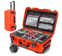 Nanuk 935 Waterproof Carry-On Hard Case with Lid Organizer and Padded Divider w/Wheels - Orange