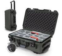 Nanuk 935 Waterproof Carry-On Hard Case with Wheels and Padded Divider - Olive
