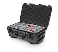NANUK 935 Waterproof Carry-On Hard Case with Wheels and Padded Divider - Olive