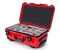 NANUK 935 Waterproof Carry-On Hard Case with Wheels and Padded Divider - Red
