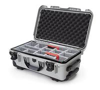 Nanuk 935 Waterproof Carry-On Hard Case with Wheels and Padded Divider - Silver