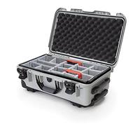 Nanuk 935 Waterproof Carry-On Hard Case with Wheels and Padded Divider - Silver