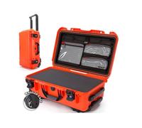 NANUK 935 Waterproof Carry-On Hard Case with Wheels, Cubed Foam and Lid Organizer - Orange