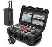 NANUK 935 Waterproof Carry-On Hard Case with Wheels, Padded Divider and Lid Organizer - Olive