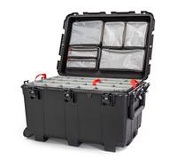 Nanuk 975 Second Wheeled Waterproof Hard Case, 186l, Padded Divider (Black) | IP67 Waterproof Wheeled Case, 30 X 21 X 18 in Interior, Nk-7 Resin, Padded Dividers and 6-Pocket Lid Organizer
