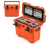 NANUK T30 Pro Photo Kit Camera Case Hard Shell with Padded Divider & Lid Organizer (16L) - Waterproof, Dustproof, Impact Resistant - Travel Case for Camera & Drone (16.5” x 9.3” x 12.5”) - Orange