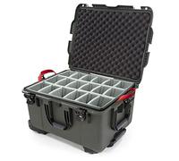 NANUK Waterproof Hard Case with Wheels and Padded Divider, Olive (960-2006)
