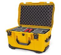 Nanuk Wheeled Series 938 Lightweight NK-7 Resin Waterproof Hard Case with Padded Divider, Yellow