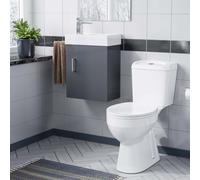 Nanuya 400mm Grey Wall Hung Vanity Unit And Toilet Pan