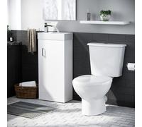 Nanuya 400mm Vanity Basin Unit & Close Coupled Toilet White