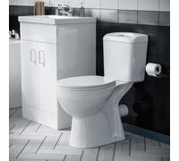Nanuya 500mm Flat Pack Vanity & WC Toilet Pan with Soft Close Seat Suite
